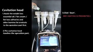 6 ইন 1 750HZ 120w ক্যাভিটেশন বডি স্লিমিং মেশিন