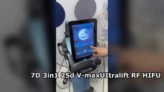 7D 3in1 অ্যান্টি-এজিং সেল কার্যক্ষমতা বাড়ায় 25d V-max UItralift RF HIFU সরঞ্জাম
