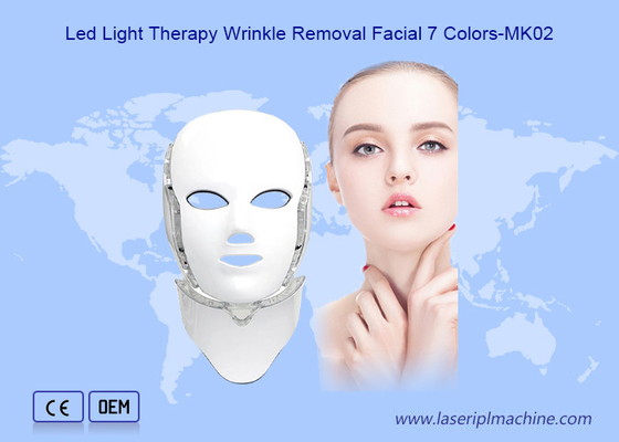 7 রঙিন LED Pdt মুখের wrinkle অপসারণ হালকা থেরাপি মাস্ক হোম ব্যবহার