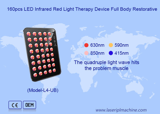 160pcs LED ফেসিয়াল রিজুভেনেশন স্কিন হোয়াইটিং LED ইনফ্রারেড রেড লাইট থেরাপি ডিভাইস
