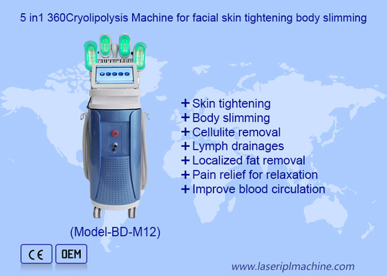 9হ্যান্ডল ডাবল চেইন অপসারণ আরএফ 40K Cavitation Lipo লেজার Cryolipolysis মেশিন