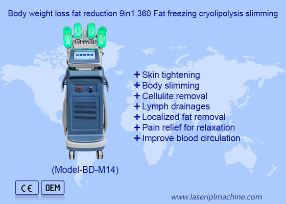 শরীরের ওজন হ্রাস ফ্যাট হ্রাস 9in1 360 ফ্যাট হিমায়ন cryolipolysis slimming