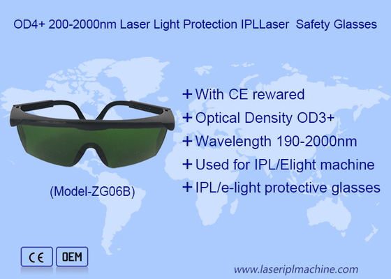OD3+200-2000nm IPL লেজার নিরাপত্তা চশমা CE IPL লেজার অপারেটরদের চোখের সুরক্ষার জন্য পুরস্কৃত