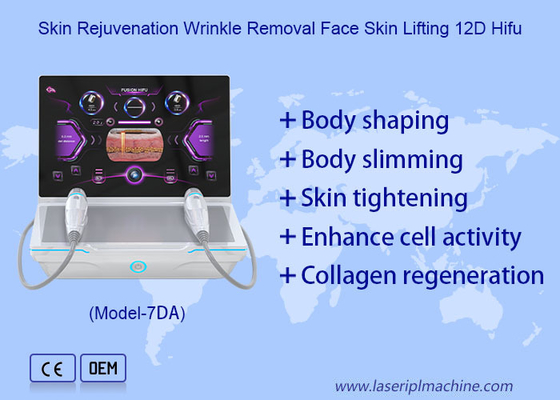 ত্বকের পুনরুজ্জীবন wrinkle অপসারণ মুখ ত্বক উত্তোলন 12D Hifu মেশিন