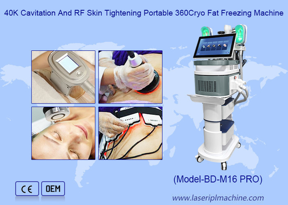 Portable 40k Cavitation Body And Face Rf Lipo Laser Body Slimming 4in1 360 Cryo Machine