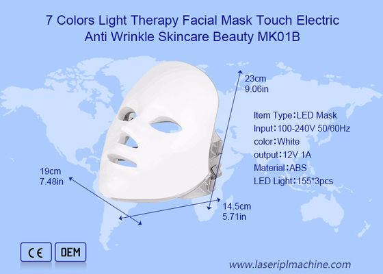 7 রঙের পিডিটি এলইডি লাইট থেরাপি মুখোশ Anti Wrinkle Skincare Beauty