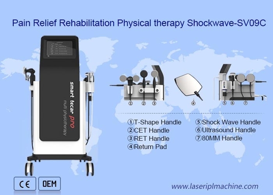 খেলার আঘাতের জন্য Eswt Rf Tecar Diathermy শকওয়েভ ফিজিওথেরাপি মেশিন