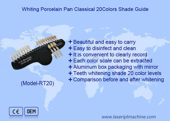 ভালো দাম হ্যান্ডহেল্ড 3 ডি দাঁত সাদা করার ছায়া গাইড 20 রঙের দাঁত সাদা করা অনলাইন