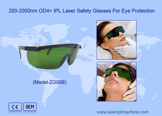 200-2000nm OD3+ আইপিএল লেজার সুরক্ষা চোখের সুরক্ষা চশমা লেজার চুল অপসারণ চিকিত্সার জন্য