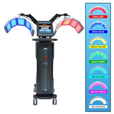 ডুয়াল ফটোডাইনামিক স্কিন হোয়াইটিং পিডিটি এলইডি রেড লাইট থেরাপি মেশিন