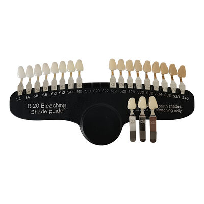 ভালো দাম হ্যান্ডহেল্ড 3 ডি দাঁত সাদা করার ছায়া গাইড 20 রঙের দাঁত সাদা করা অনলাইন